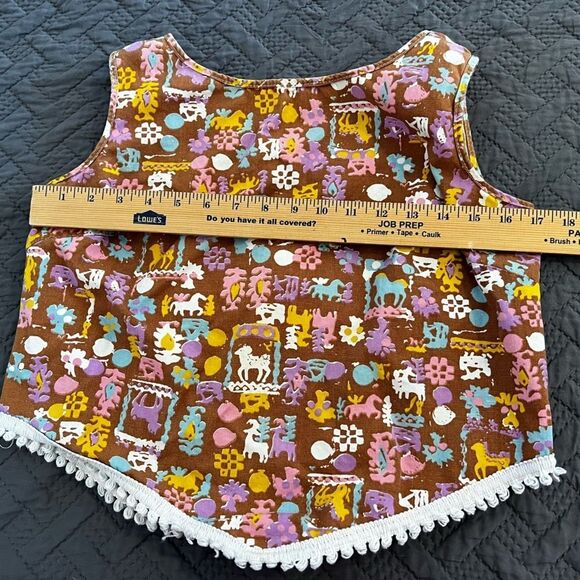 Vintage Handmade Crop Top Western Themed - Picture 4 of 5